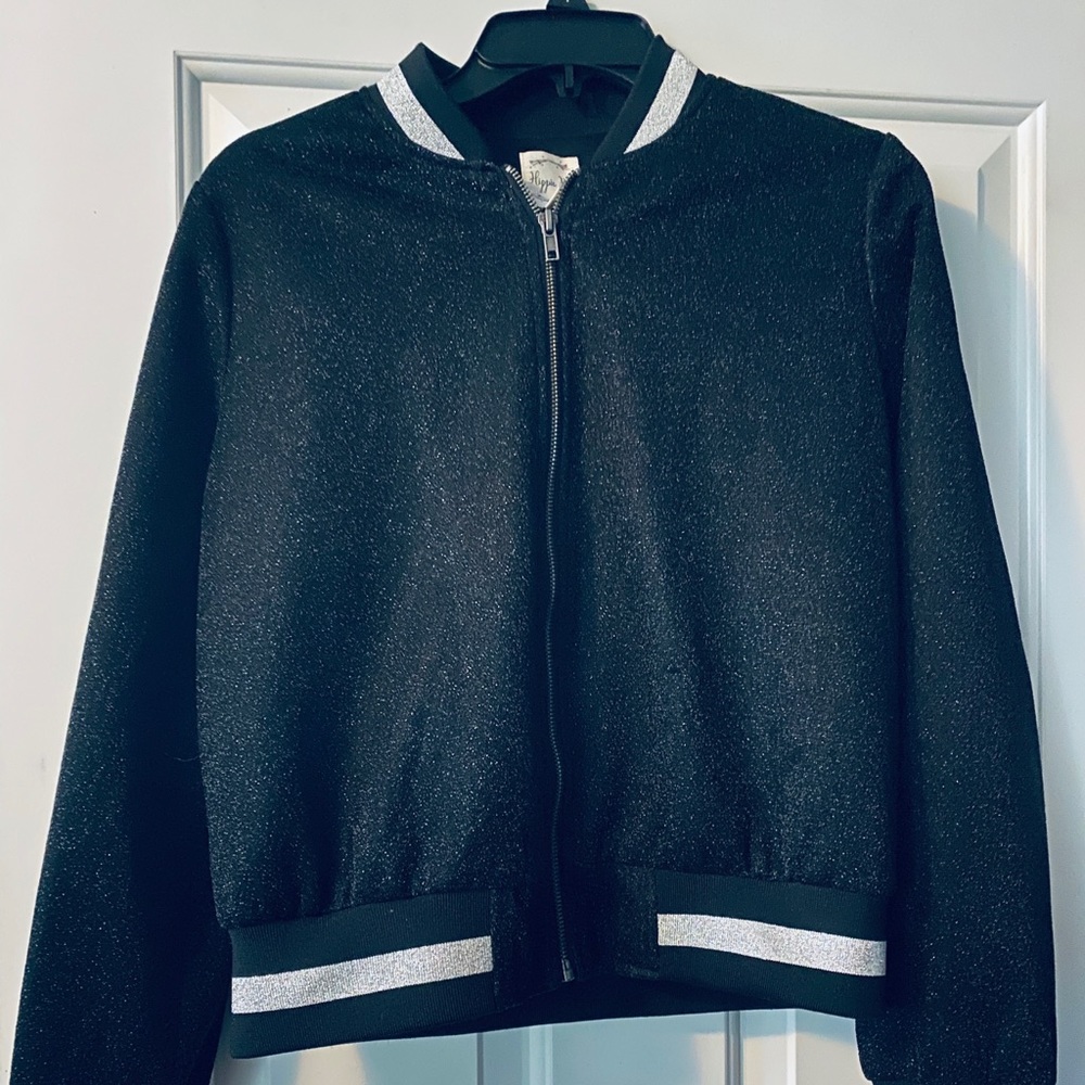 Sparkly dress jacket (black and silver)